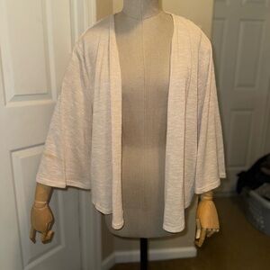 Time and Tru Women's Light Tan Open Cardigan